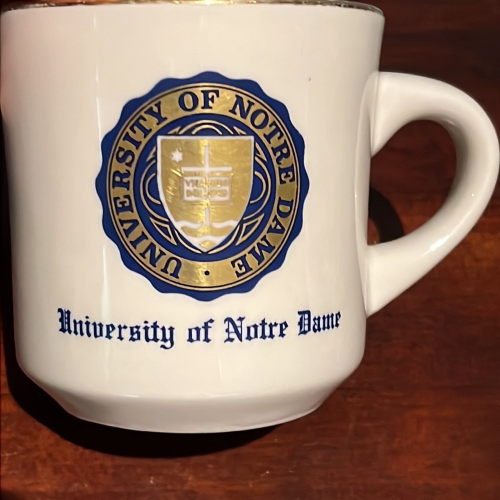 Vintage University of Notre Dame Coffee Mug